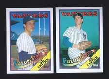 1988 Topps #18 AL LEITER R/C Rookie Baseball Card - error and corrected Yankees. rookie card picture