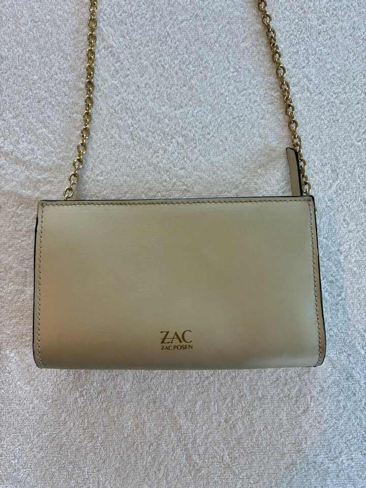 Cartera ZAC POSEN Eartha Icónica Grande Teléfono Cartera Bandolera Dorado Taupe Foto 4 de 4