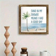 Funny Coastal Beach Wooden Sign Farmhouse Summer Housewarming Decor Gift