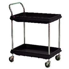 Metro Bc2030-2Dbl Utility Cart With Deep Lipped Plastic Shelves, High Density