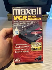 Maxell VCR Video Head Cleaner VHS VP-200 New and Factory Sealed Wet Type