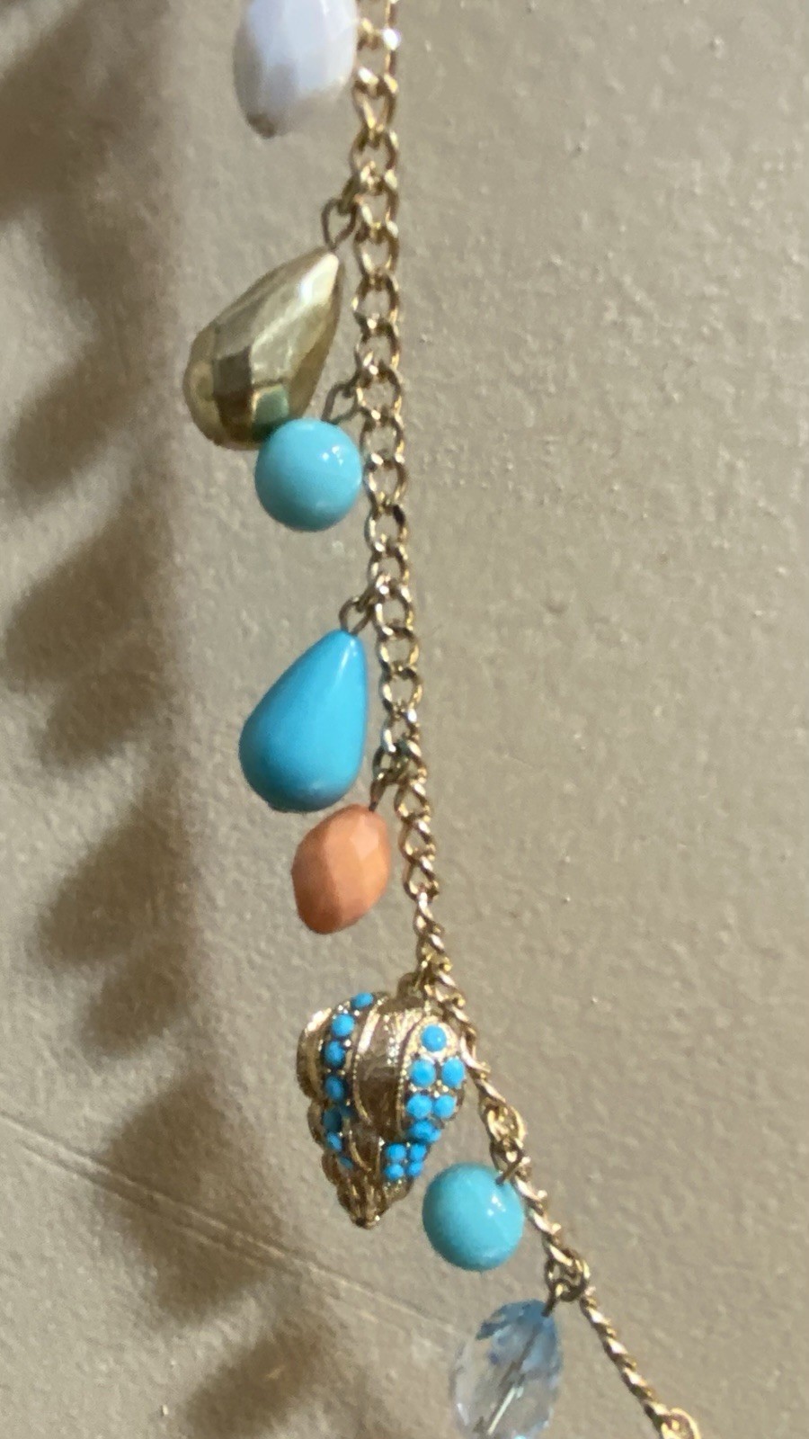 Seashell Nautical Statement Gold Tone Necklace. N… - image 2