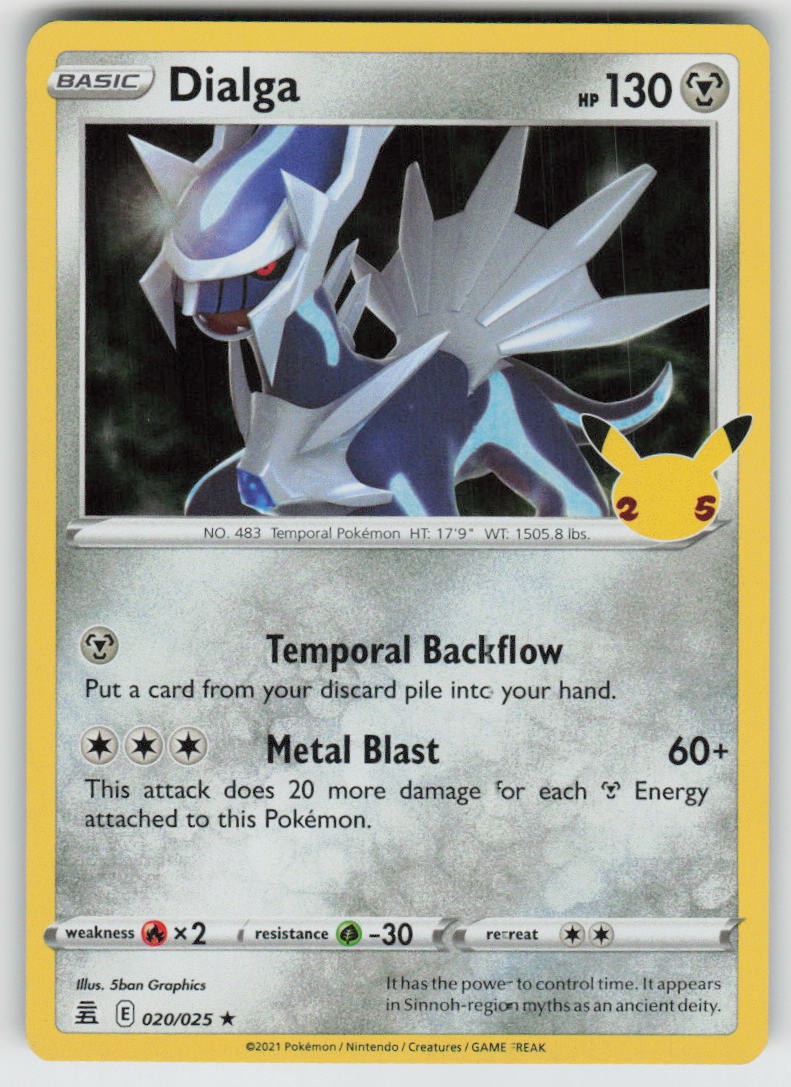 Holo Dialga 020/025 Rare Celebrations Near Mint
