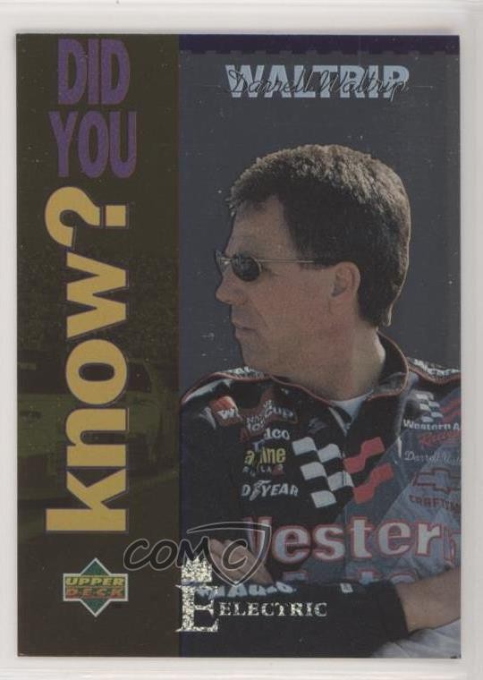1995 Upper Deck Did You Know? Silver Signatures/Electric Darrell Waltrip HOF 0s5
