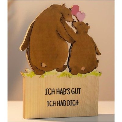Holzkarte Hochzeit Jahrestag Valentinstag Geburtstag Geschenk für Ihn