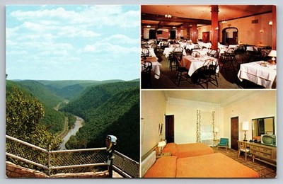Pennsylvania Grand Canyon Wellsboro PA Vintage Postcard Penn-Wells Hotel 1960