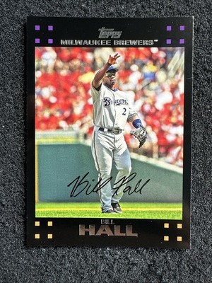 BILL HALL #154 2007 Topps Baseball QTY Milwaukee Brewers