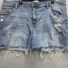 Ava Viv Distressed High Rise Modi Shorts Size 22W Distressed