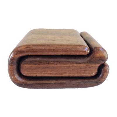 Vintage  Handcrafted Wood Trinket Jewelry Box In The Style Of Nick Molignano