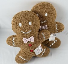 Bullseye's Playground Christmas Gingerbread Man Throw Pillow 14.5 Pack of 2 NEW