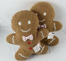 Bullseye's Playground Christmas Gingerbread Man Throw Pillow 14.5 Pack of 2 NEW
