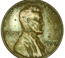 US 1959 P Lincoln Memorial Cent Copper Penny Ungraded Circulated Philadelphia