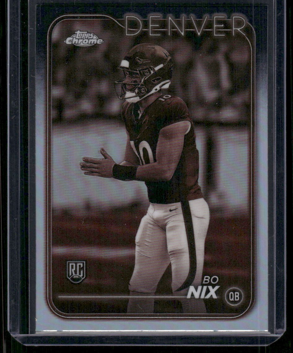 2024 Topps Chrome - Rookies Bo Nix #206 Sepia Refractor (RC)