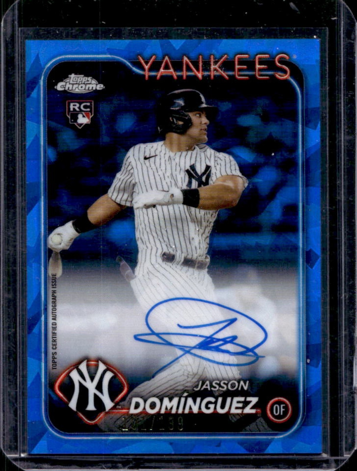 2024 Topps Chrome Update Sapphire Jasson Dominguez Auto RC #/199 Yankees