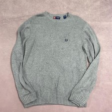 Vintage Chaps Knitted Jumper Pullover Knit Sweater With Embroidered Logo Men's L
