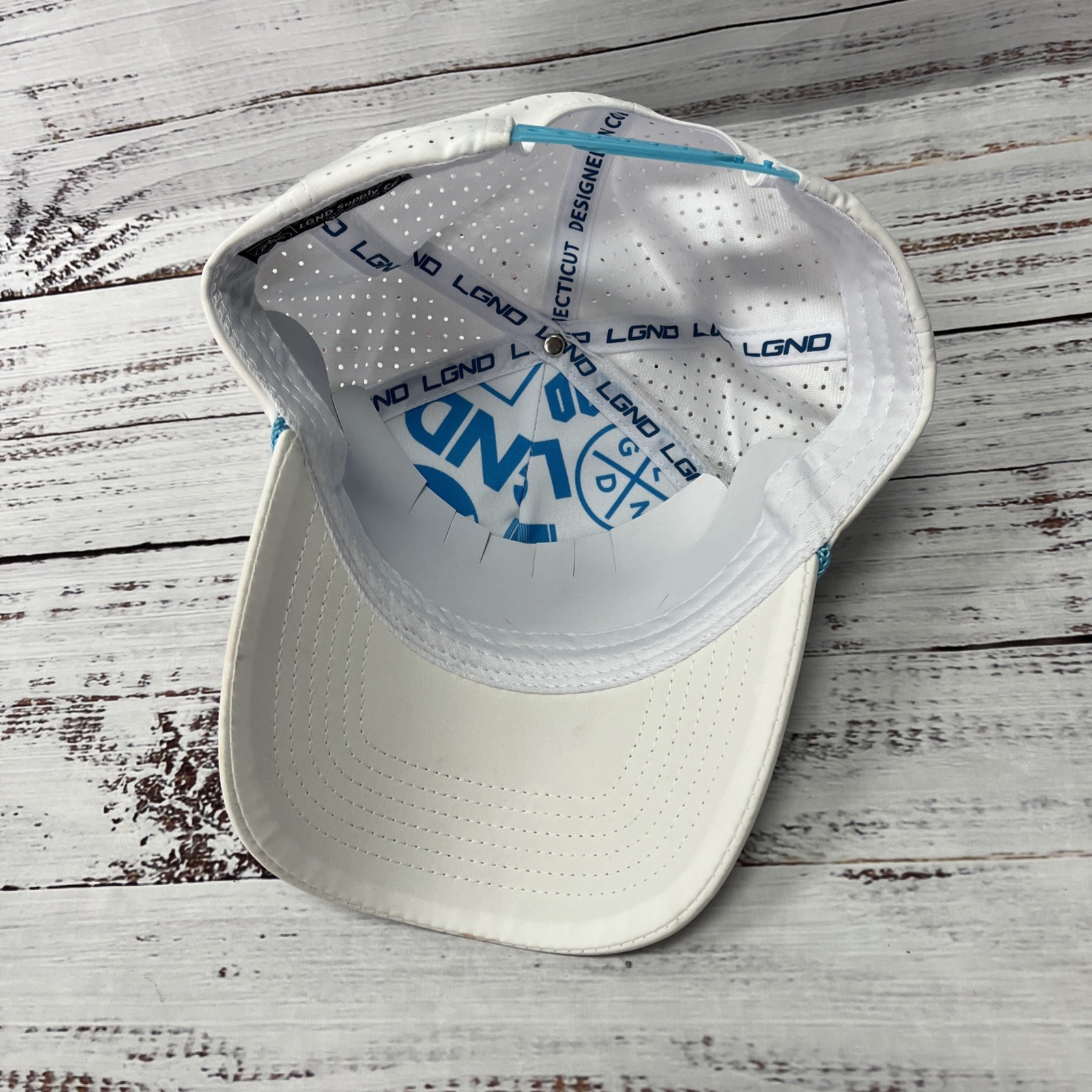 LGND Supply Co Cap White Blue Baseball Trucker Hat Legend Thirty 9 39