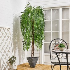 6FT Artificial Willow Tree in Pot Fake Plant In/Outdoor Garden Home Office Decor