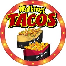 Walking Tacos DECAL Concession Food Truck Vinyl Sticker c2 Choose Size