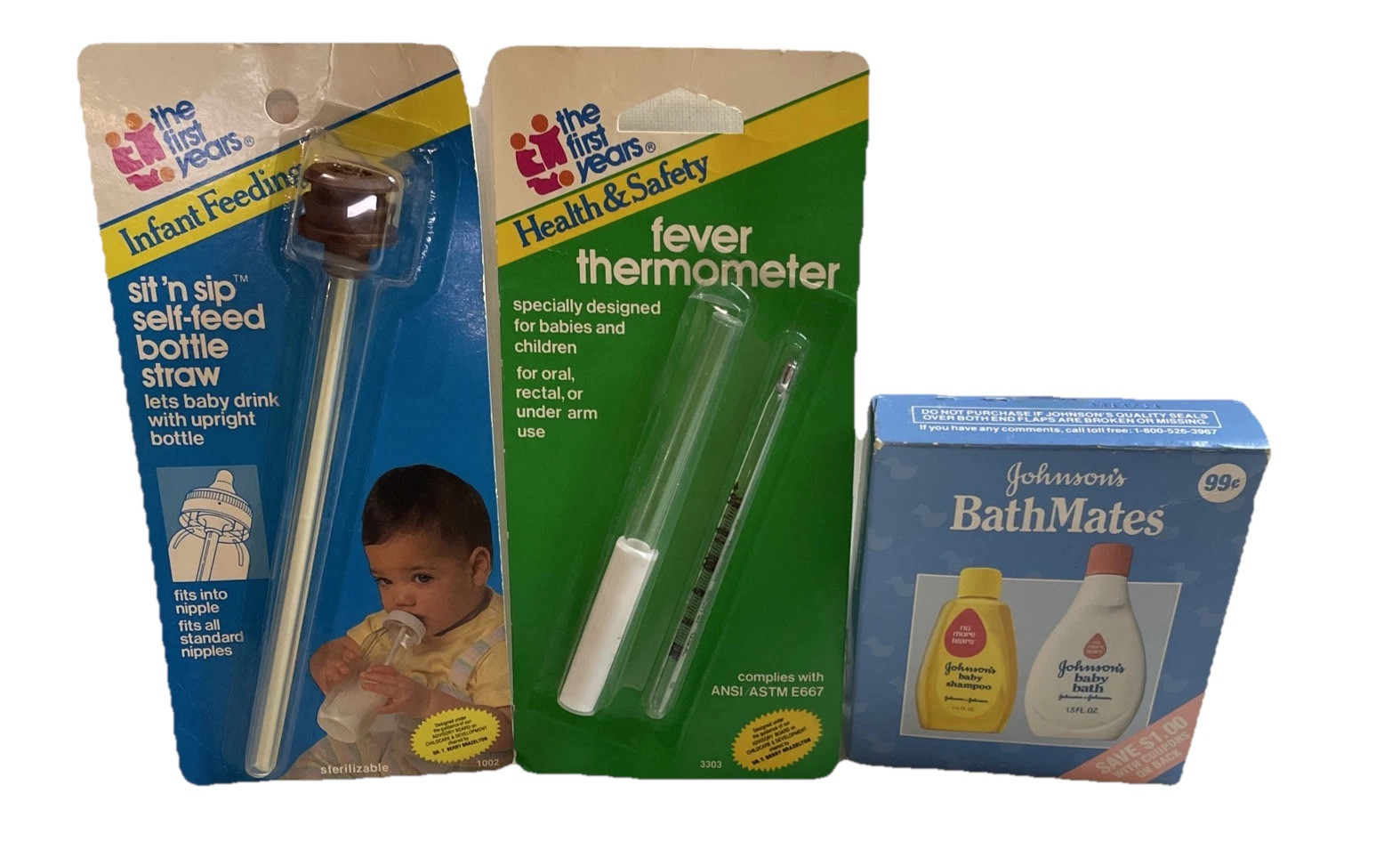 Vtg The First Years Sit N Sip Self Feed Bottle Straw, Fever 