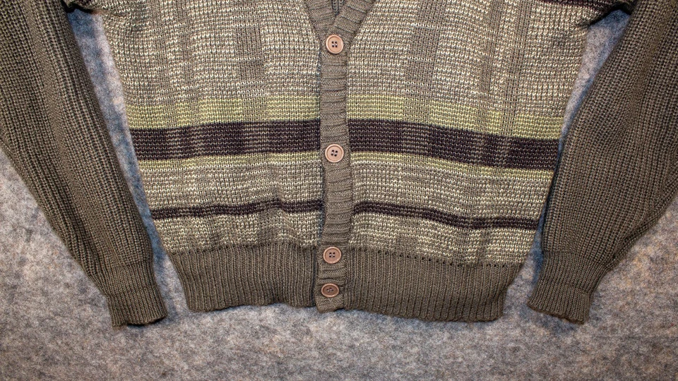 Vintage 90s y2k Union Bay Cardigan Knit Sweater Mens Grandpa Unisex Oversized M - Image 4 of 4