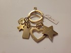 NWT Coach Gold Pink Tag, Glitter Heart Charm,Lg Heart, S Heart  Keyring GD Metal — photo 2
