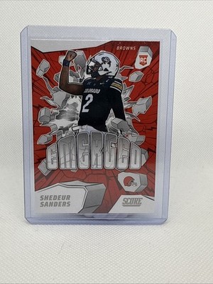 2025 Panini Score Shedeur Sanders Emerged #6 Rookie Card Cleveland Browns