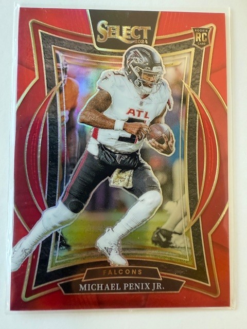 MICHAEL PENIX JR. 2024 Select Concourse Red Prizm Rookie SP #/99 Falcons RC #80