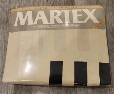 VTG Martex Trio neutral Bed Sheet Queen Fitted Sheet Black &  Red & Black New