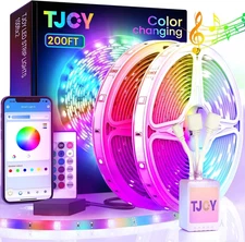 200Ft Bluetooth LED Strip Lights, Long Strip Lighting Music Sync, RGB Color Chan