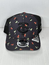 New Era Minnesota Twins Drinks Pattern MLB 9SEVENTY Stretch-Snap Hat Cap NWT