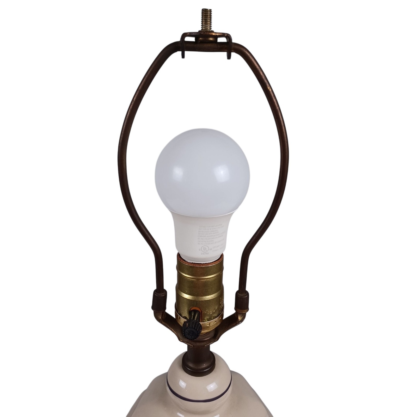 Elegant Vintage Porcelain Ginger Jar Lamp 27" Floral Chinoiserie Table Lamp