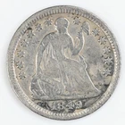 1849 Liberty Seated Half Dime VG Details Silver 1/2 Dime