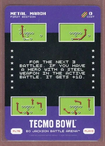 2026 Bo Jackson Battle Arena Tecmo Bowl Plays #75 Metal March