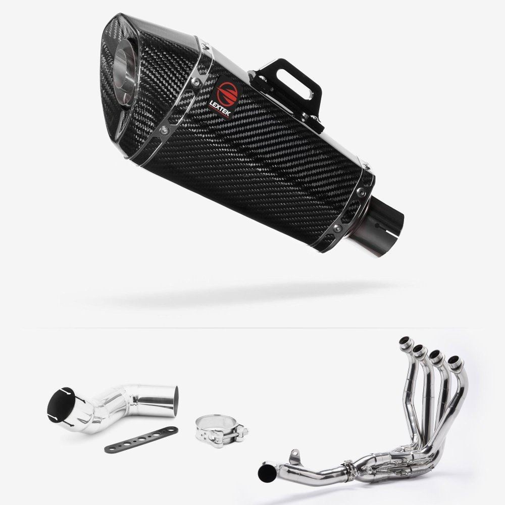 Lextek XP8C Carbon Fibre Exhaust System 210mm for Kawasaki Ninja 1000SX (20- )
