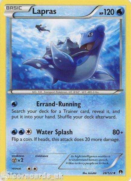 Lapras 28/122 MCMB Uncommon Mint Pokemon Card
