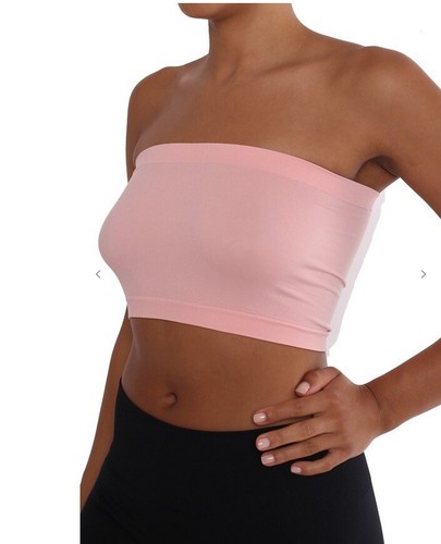 NEW WOMEN SEAMLESS BANDEAU TUBE STRAPLESS BRA layering TOP PLUS SIZE 1X 2X 3X 4X - Picture 12 of 26