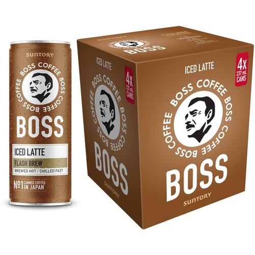 Suntory Boss Coffee Iced Latte Cans 237ml X 4 Pack - 第 2/2 張圖片