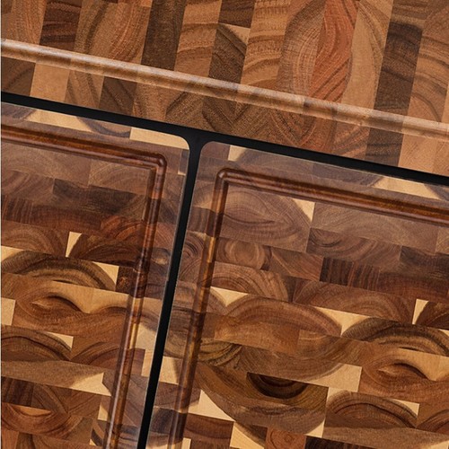 Acacia Wooden Chopping Board,Large Wood Cutting Board 38 x 28 x 3cm - Picture 9 of 10