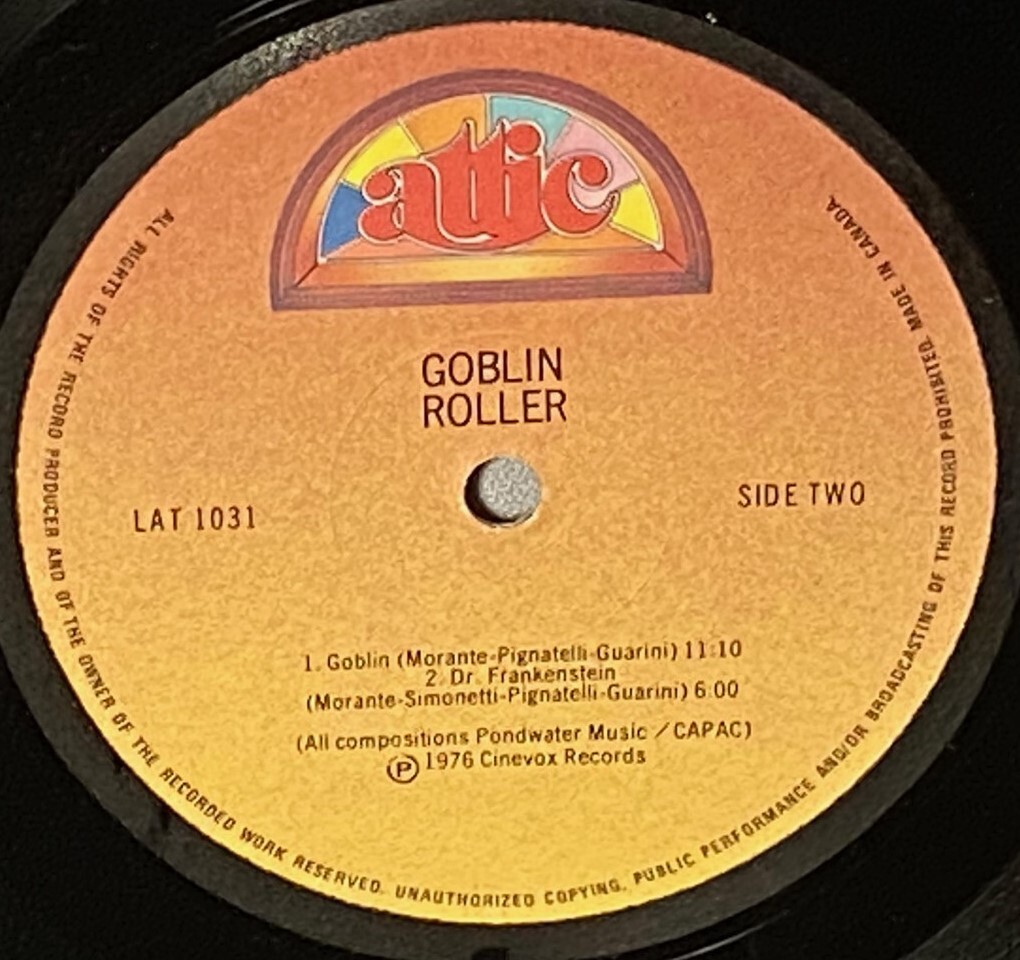 LP GOBLIN Roller (ORIG Vinyl, ATTIC, CANADA LAT 1031, 1976) NM/VG