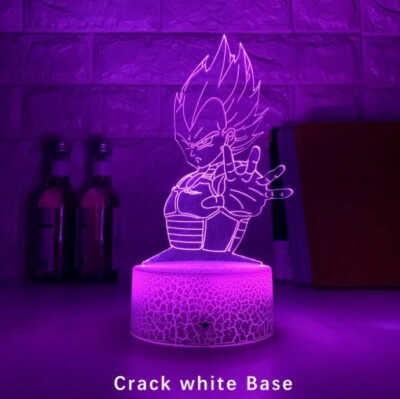 Dragon Ball Vegeta 16 Colors Led Lamp with Nightlight Remote Manga