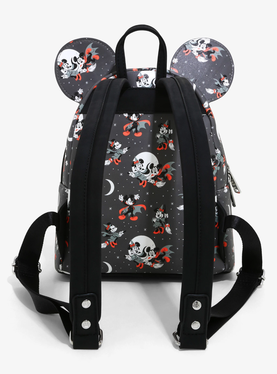 Loungefly Disney Mickey & Minnie Mouse Halloween Witch Vampire Mini Backpack. Loungefly Disney Mickey Vampire & Minnie Witch Halloween  main image 2