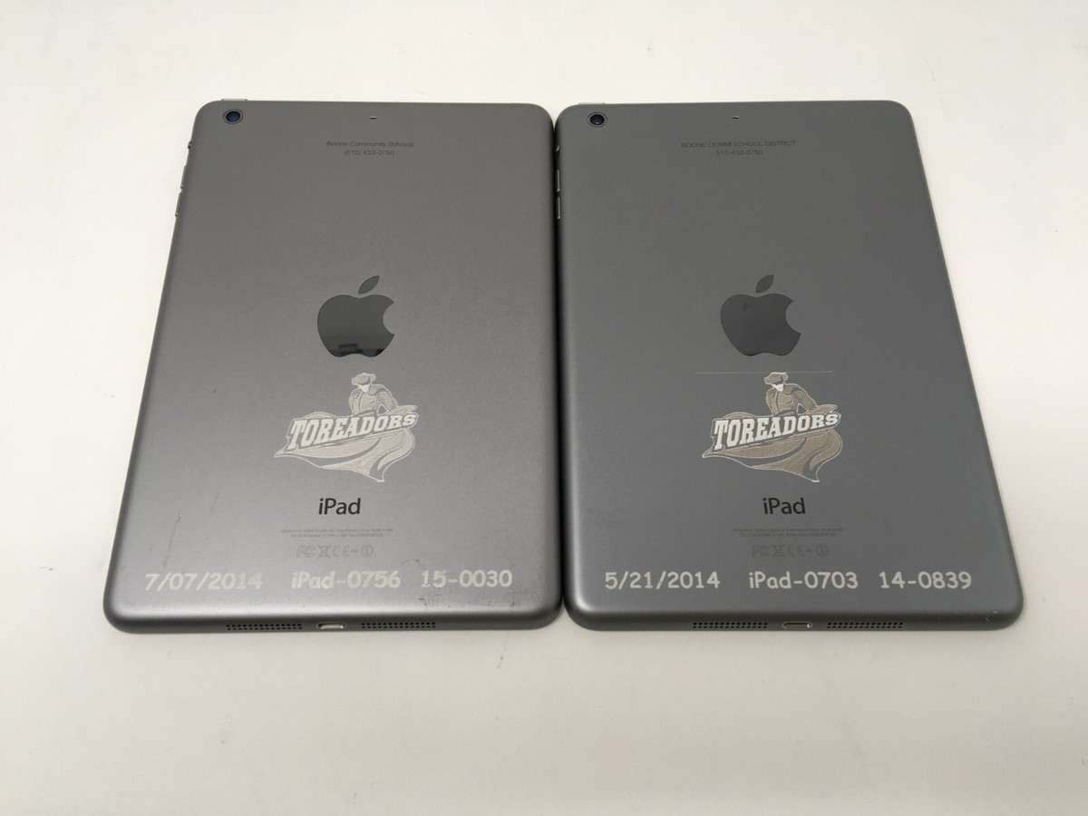 Lot of 2 Apple iPad Air 2 (Wi-Fi) 128GB Space Gray - A1566