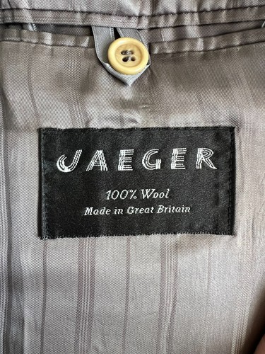 Jaeger Men’s Glen Plaid Check Suit Jacket Blazer 100% Wool Size 48R - Picture 5 of 6