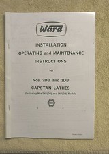 Ward 2DB & 3DB Capstan Lathe Manual