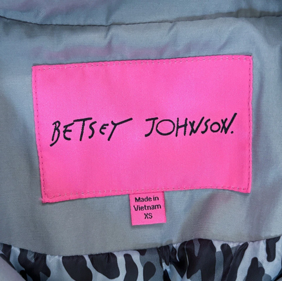 Abrigo Chaqueta Betsey Johnson Gris Claro Ala de Murciélago XS Otoño Avant Garde Whimsigoth Foto 2 de 4