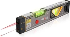 PREXISO 2-in-1 Laser Level Spirit Level 30Ft Leveling Line 100Ft Alignment Point
