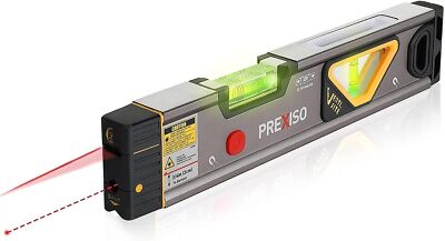 PREXISO 2-in-1 Laser Level Spirit Level 30Ft Leveling Line 100Ft Alignment Point