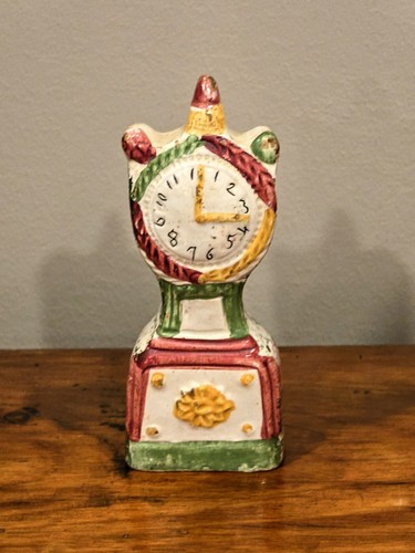 Prattware Staffordshire ~ Finial Topped ~ Tall Case Sponged Clock - 18th C. - Picture 2 of 12
