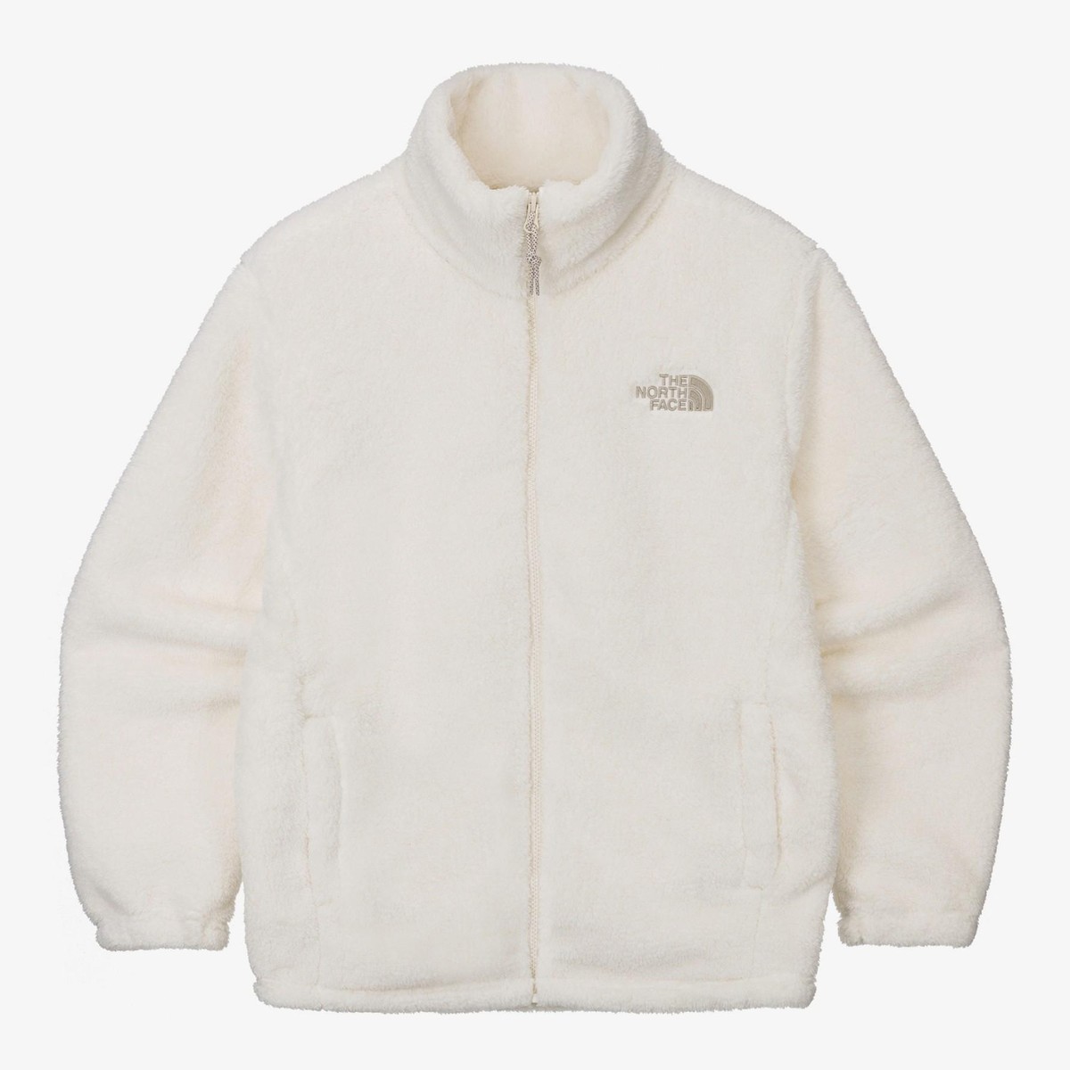 Genuine The North Face COMFY ALPHA FLEECE ZIP UP CREAM | eBay