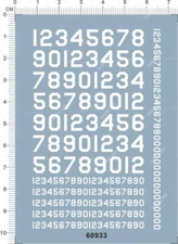 1/350 1/700 4mm 8mm USN 0-9 Hull Number US Ship Model Marking Water Decal White